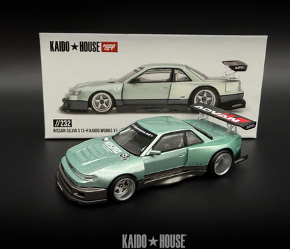232 Nissan Silvia S13-R Kaido Works V1 - Kaido House x Mini GT