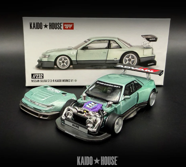 232 Nissan Silvia S13-R Kaido Works V1 - Kaido House x Mini GT