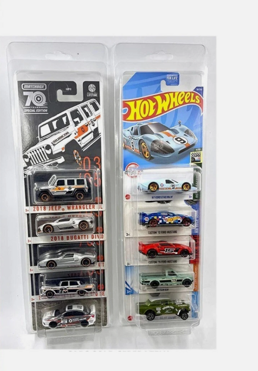Protector Hotwheels para coleccion de 5 carros basicos