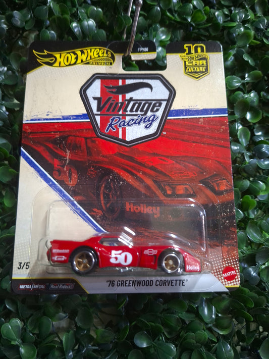 '76 Greenwood Corvette - Hot Wheels Premium Car Culture Vintage Racing