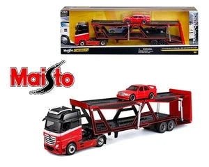 Maisto Design Transporters 1:64 Mercedes-Benz Actros 1851 y 1990 Mercedes-Benz 190E